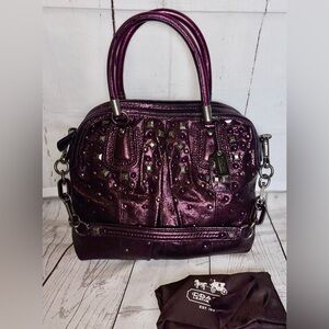 LIMITED EDITION Coach Kristin Metallic Boysenberry Bag 15360